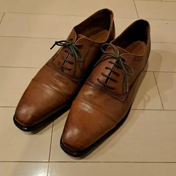 브라운 레더 남성 신발 25.5cm