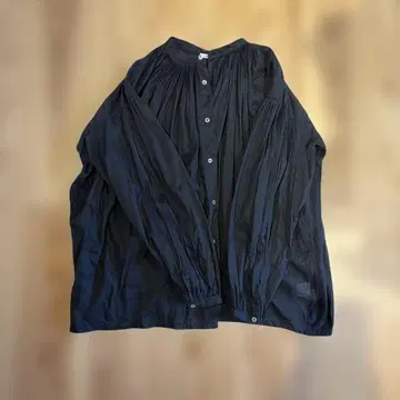 ichi 이치 개더 블라우스 블랙