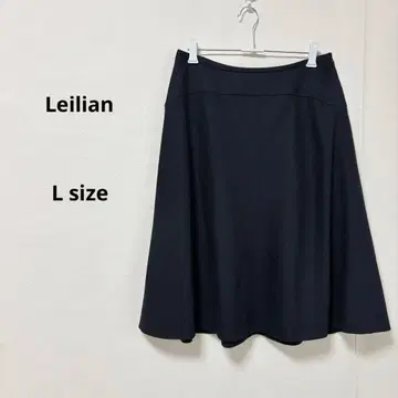 Leilian 레리안 플레어 스커트 L 다크 네이비 울 일본제