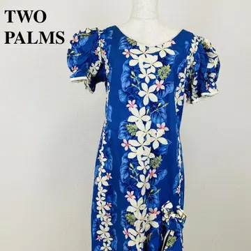 새상품급 TWO PALMS 원피스 하와이안 하와이 꽃무늬 S 0130-A