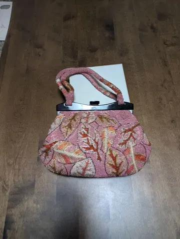 비즈 자수 핑크 일본 의류용 가방