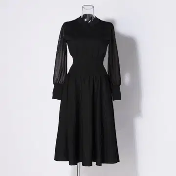 비비안 탐 시어 슬리브 니트 원피스