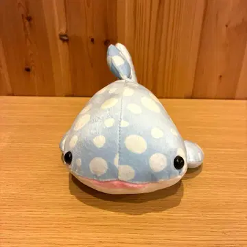봉제 인형 고래 도트 무늬 도트 패턴 해유관 스카이블루 계열 하늘색 계열