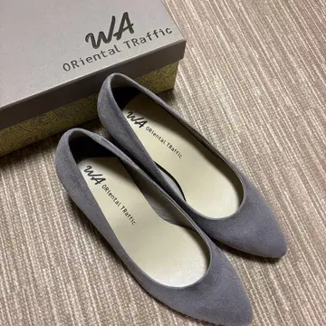 Oriental Traffic 그레이 스웨이드 펌프스 사이즈 40