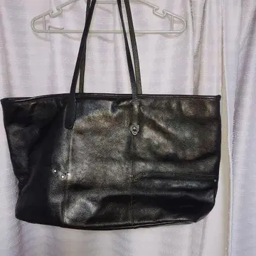 토네이도 마트 블랙 가죽 토트백 빅