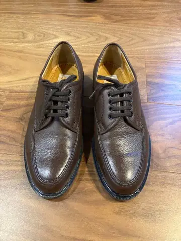 [일본제] 슈만 U칩 25.5cm 3E 주름 가죽 브라운 와이드