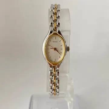 작동 SEIKO 손목시계 오벌 콤비 컬러 3침