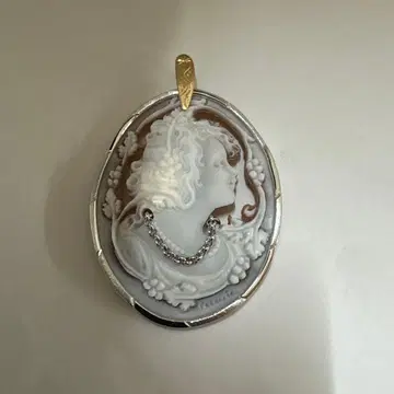 작가 작품 K18 SV925 쉘 카메오 펜던트