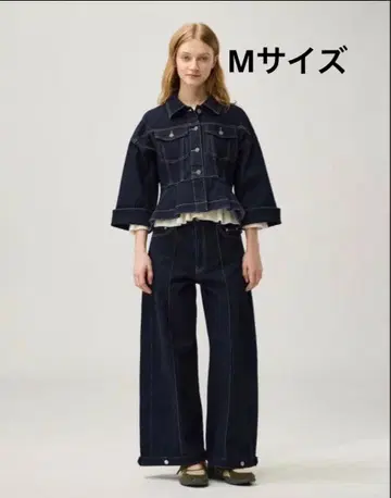 새상품 GU 벌룬 팬츠 by rokh 2026SS 네이비 M 사이즈