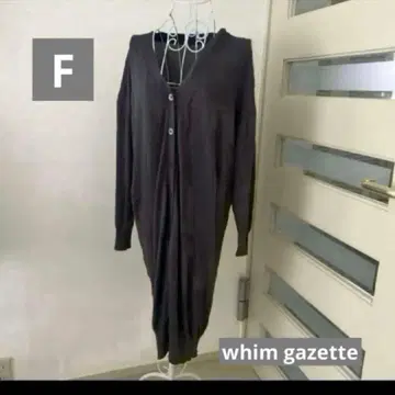 윔 가젯 F 니트 원피스 실크 x 캐시미어 차콜 그레이