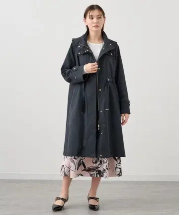 ANAYI 모즈 코트 브라이트 트윌 라이너 부착 모즈 코트 38