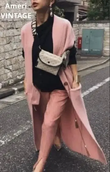 Ameri VINTAGE NONNA KNIT VEST 롱베스트