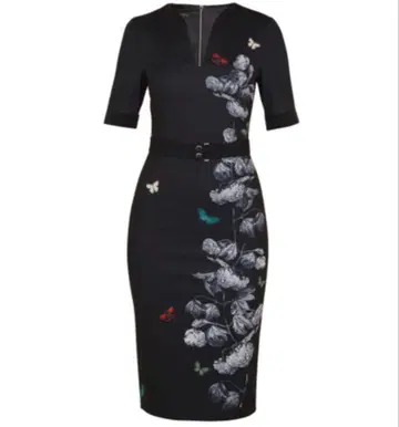 TED BAKER 종아리 기장 타이트 원피스