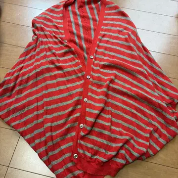 뷔르데사봉 보더 가디건 변형 볼레로 린넨