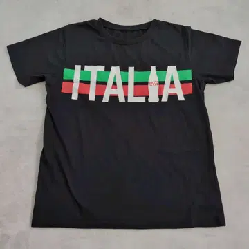 코카콜라 프론트 프린트 반팔 T셔츠 [ M ] 블랙 코튼 블렌드