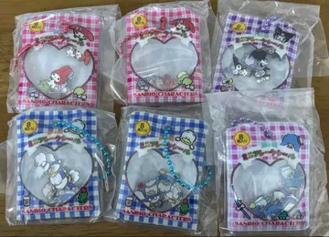 산리오 가챠 바스락 프레이크 씰풍 참 6개 세트