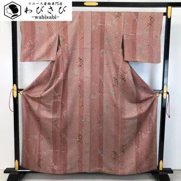 코몬 세로 줄무늬 꽃무늬 옅은 스오 색상 톨 사이즈 K-5302