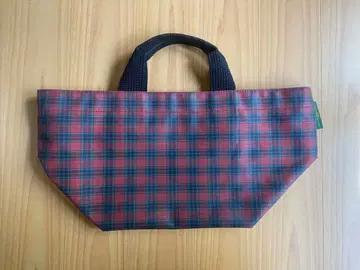 Herve Chapelier 에르베샤 펠리에 체크 무늬 토트백