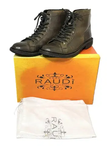 RAUDi 라우디 다크 브라운 레이스업 부츠 26.0cm R-225