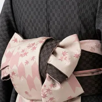 리버서블 화학 섬유 코부쿠로 오비 반폭 오비