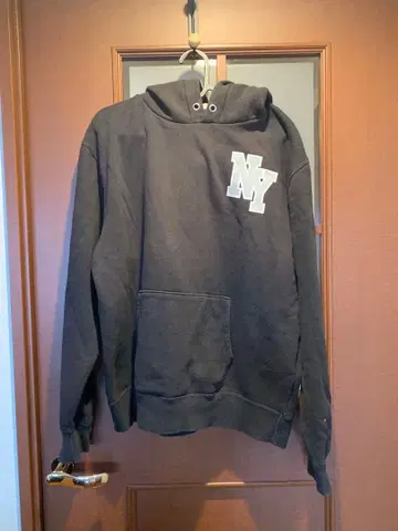 챔피온 NY 로고 블랙 후드티 X-LARGE