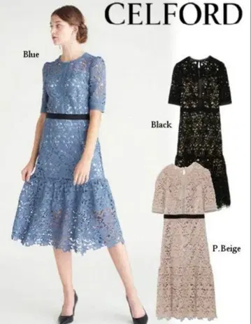 셀포드 케미컬 레이스 원피스 34