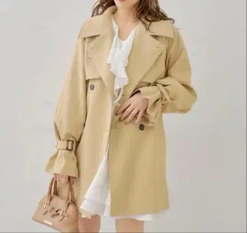 미들 기장 더블 트렌치코트 chico