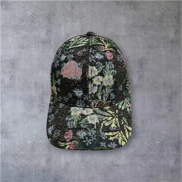 꽃무늬 자수 야구 모자