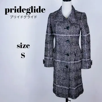 [ a583 ] prideglide 새상품급 체크 롱 코트 S 울