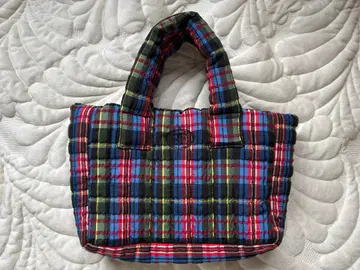 새상품급 sienne 한국 일본 한정품 완판 체크 무늬 퀼팅 토트백