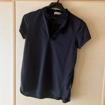 MONCLER 네이비 반팔 피케 셔츠 S