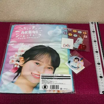 하나다 아이 2025 썸머 최애 타월 아크릴 카드 키링 세트 u