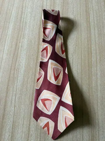 40s 50s 빈티지 Toward De Luxe 기하학 패턴 넥타이