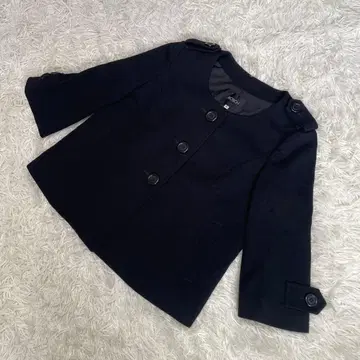 컨디션 최상 보쉬 노카라 자켓 블랙 울 폴리에스테르 36 S 사이즈