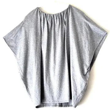 [ 미즈이로 인드 ] 개더넥 풀오버 티셔츠 그레이