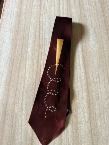 40s 50s PENNYS Marle' 와인 레드 넥타이 빈티지