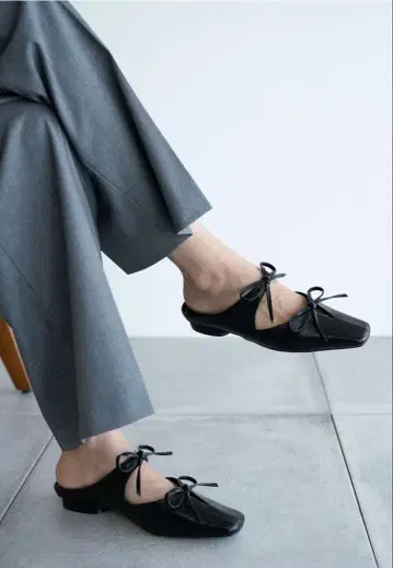 sonoca님 콜라보 리본 포함 뮬 블랙 25.5