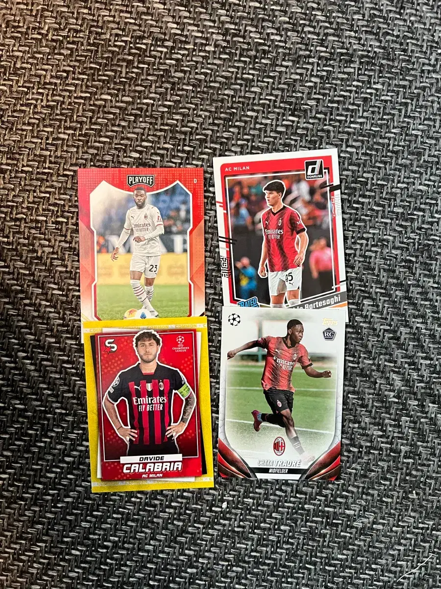 AC밀란 축구 카드 Donruss/Topps 4장