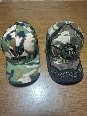 adidas 카모플라쥬 야구 모자와 카모플라쥬 캡 2개