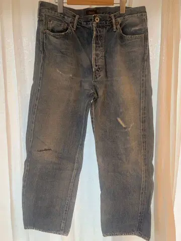 chimalah 데미지 가공 스트레이트 청바지