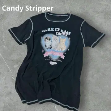 Candy Stripper 고양이 BIG T셔츠 원피스