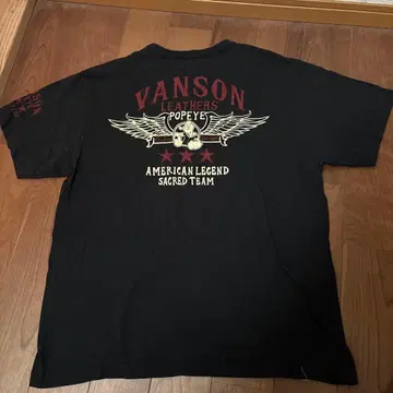 보물 정리 VANSON 뽀빠이 T셔츠 블랙