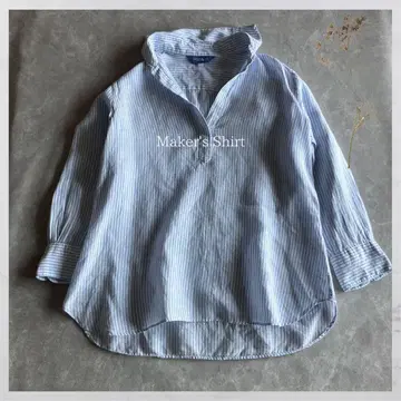 Maker's Shirt 가마쿠라 일본제 린넨 100% 셔츠 블라우스