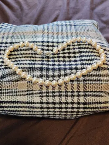 MAJORICA 마조리카 faux 펄 목걸이 실버