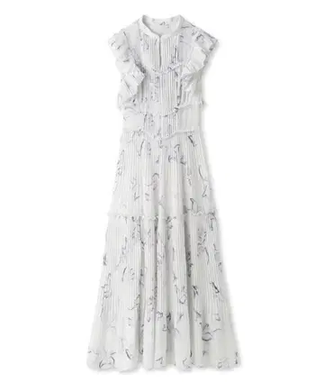 snidel Sustaina 프린트 플리츠 원피스