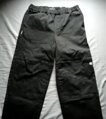 ELEMENT 엘리먼트 더블니 와이드 팬츠 블랙