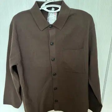 택 포함 새상품 유니클로 밀라노 리브 셔츠 가디건 다크 브라운 L