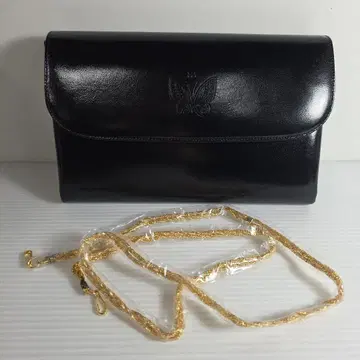 HANAE MORI 가죽 숄더 클러치백 2way y79