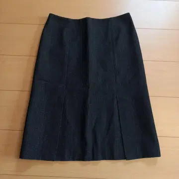 랄프 로렌 다크 데님 미디 스커트 슬릿 허리 64