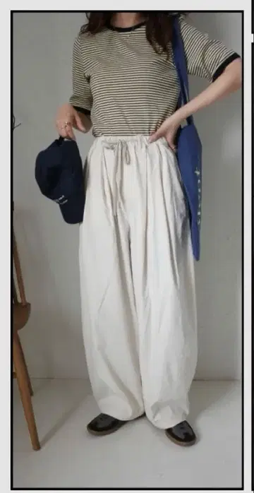 시마무라 mako 벌룬 팬츠 아이보리